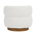 thumbnail image 6 of Lexicon Novella Sherpa Fabric Upholstery Swivel Chair in White, 6 of 8