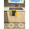 thumbnail image 2 of Summer Sunflowers Longhaired Black Chihuahua Kitchen Towel, 2 of 5