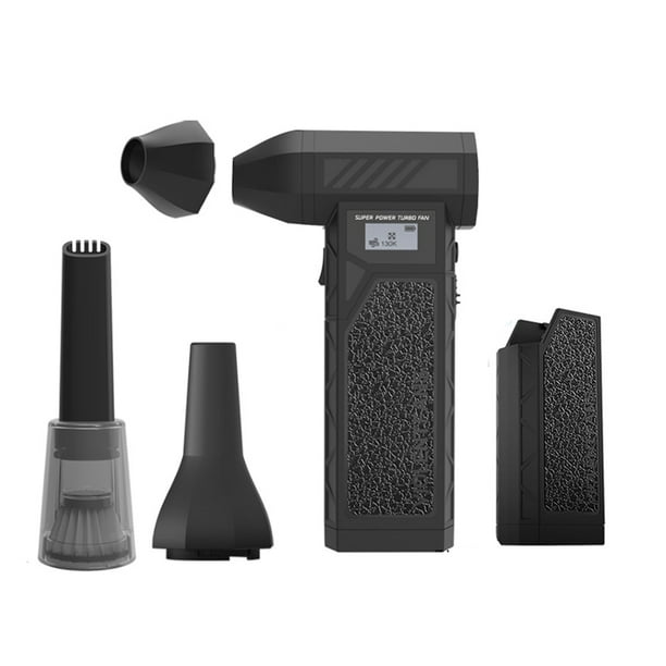 Ventilador Potente de 138.000 RPM Ventilador Turbo Sin Escobillas con Pantalla LED y Luz. Aspirador Eléctrico para el Hogar y el Exterior.