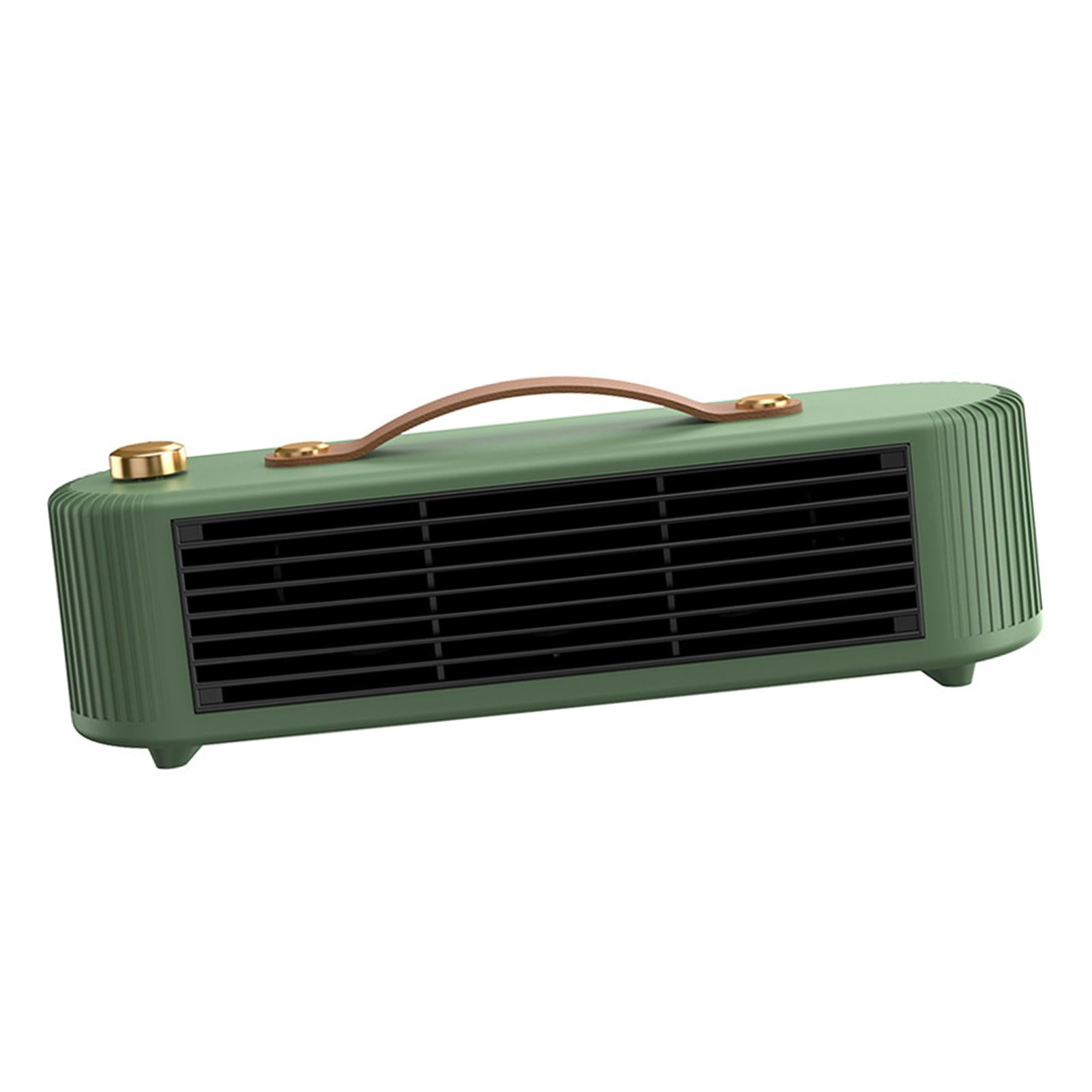 Portable Electric Space Heater Personal Heater 10.8x3.5x3inch US Adapter Plug Green