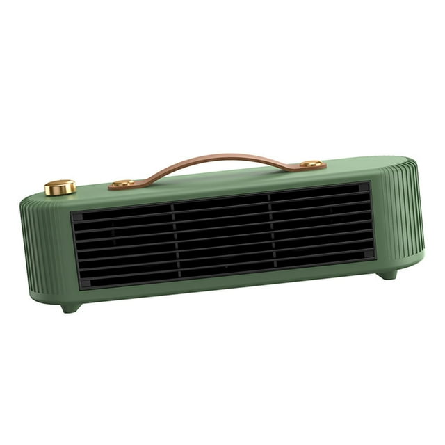 Calentador eléctrico pequeño para interiores, 800W, 110V, enchufe estándar de EE. UU., protección contra sobrecalentamiento, calentamiento rápido comp Verde