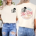 thumbnail image 5 of TeeMuse Skeleton T-Shirt, Have the Day You Deserve Graphic Tee, Quote Shirt, White M, 5 of 8