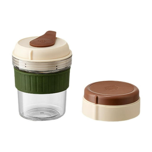 jifeng Iced Coffee Cup with Ice Tray Bottle Ice Drink Mug Tumbler Iced Beverage Cup