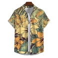 thumbnail image 4 of Camisas hawaianas con estampado floral 3D para hombre, blusa de manga corta con un solo pecho, blusas de playa para vacaciones, ropa Harajuku, 4 of 5