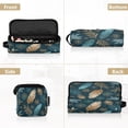 thumbnail image 5 of Hair Tool Organizer Bag with Heat Resistant Mat Removable Travel Storage Case for Hot Air Brushes Curling Irons Snowflake and Feather Pattern, 5 of 8
