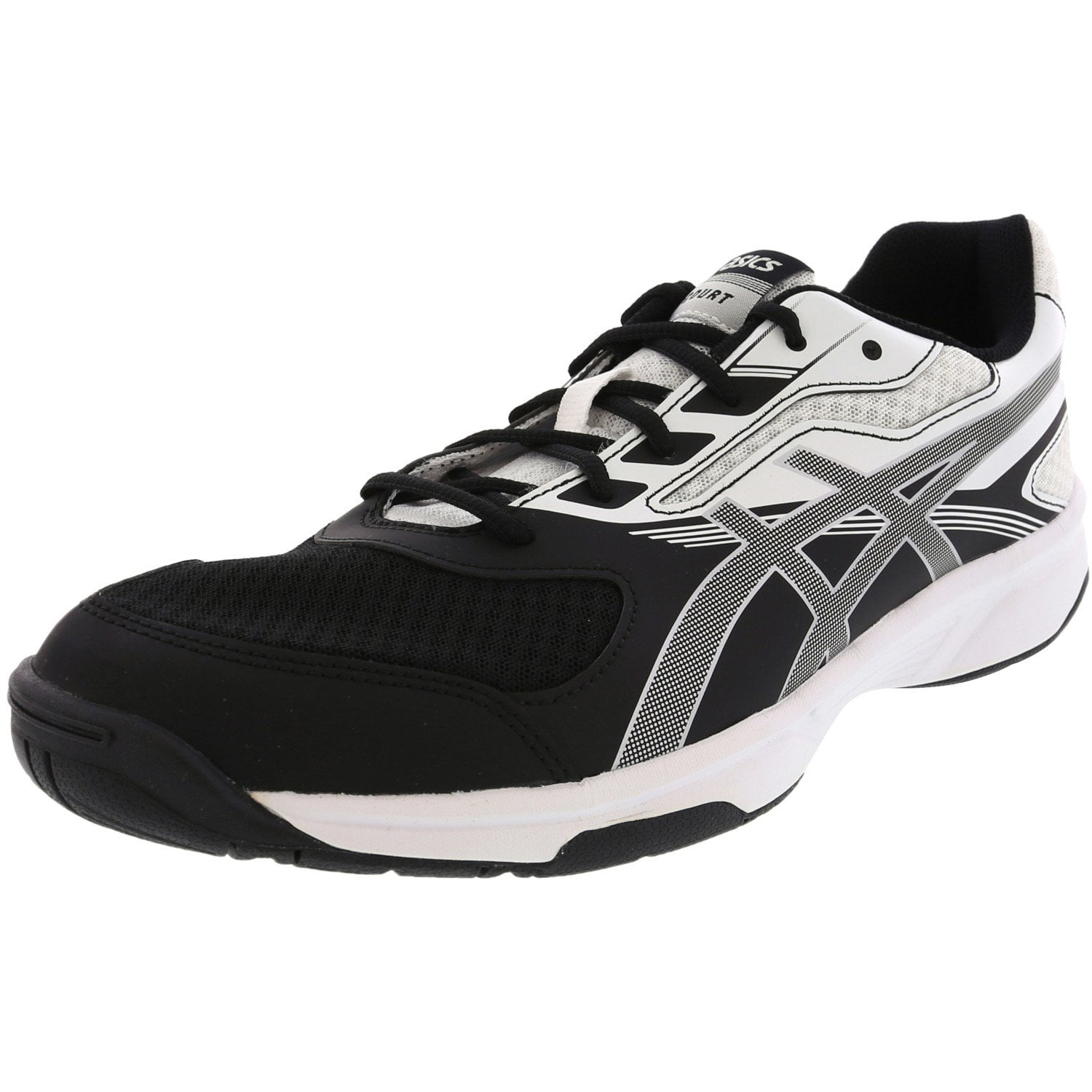Asics Women's Upcourt 2 Black / Silver White Ankle-High Volleyball Shoe ...
