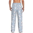 thumbnail image 2 of Bixox Men's Rabbit Is Eating Carrots Patterned Pajama Pants with Pockets Lounge Clothes for Home, 2 of 5