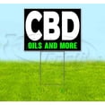 thumbnail image 1 of Cbd Oils And More (18" x 24") Yard Sign, Includes Metal Step Stake, 1 of 6