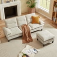 thumbnail image 5 of Pingliang Home Sectional Sofa with Storage Ottoman, 3 Seat L Shaped Chenille Couch Sofa for Living Room Apartment Office Home Small Space, 5 of 10