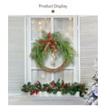 thumbnail image 2 of Luoshdecor Christmas Berries Bell Wreaths for Front Door, Artificial Farmhouse Xmas Wreaths with Bowknot Pinecone for Christmas Window Indoors Outdoors Decor, 2 of 5