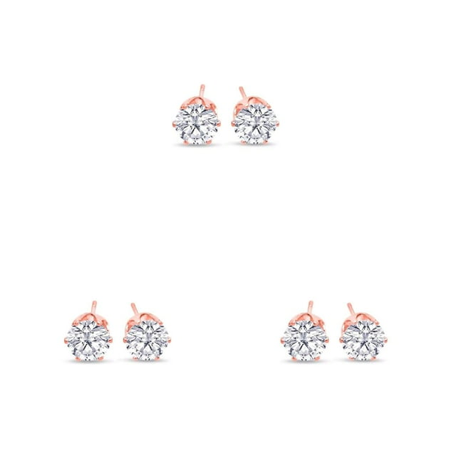 Pendientes de cristal de acero inoxidable Minnieouse Push-Back Romántico Gota para El oído Joyas Regalo Bola de boda rosa