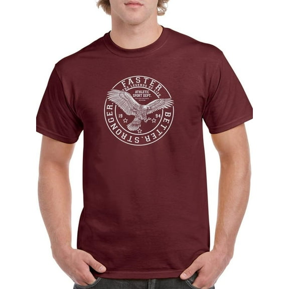 Faster Better Stronger Eagle T-Shirt Men -Image by Shutterstock, Male 5X-Large