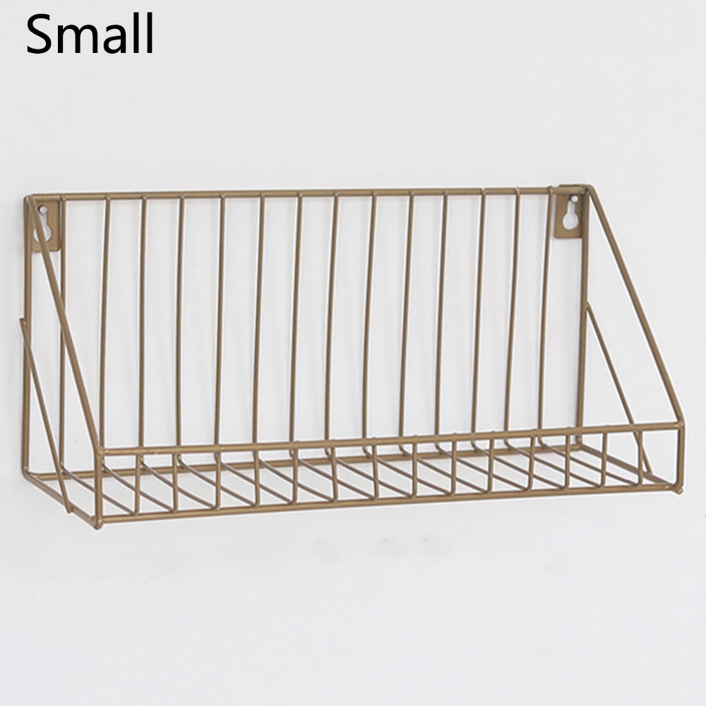 Wall Mounted Metal Wire Shelf Unit Floating Shelf Bathroom Kitchen