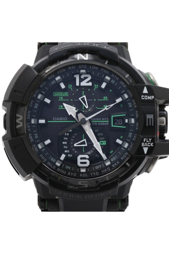 Pre-Owned CASIO GSHOCK MASTER OF G AIR GRAVITYMASTER GWA11001A3JF Black Resin Men's... (Good)