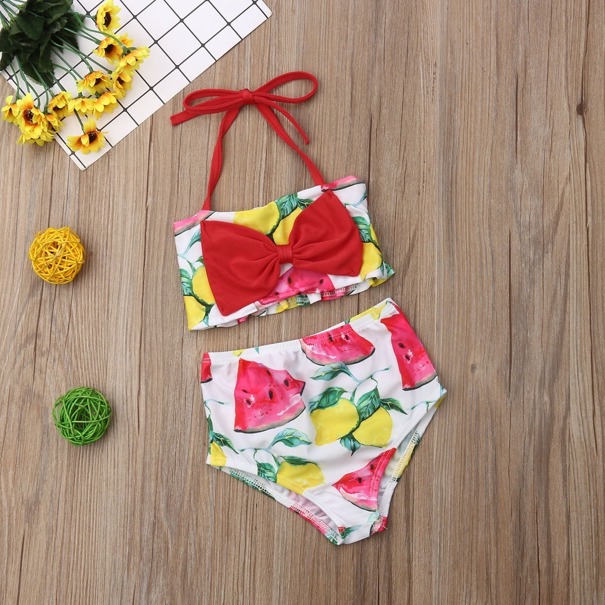 Canis - Toddler Kids Baby Girls Floral Bowknot Swimsuit Summer ...