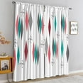 thumbnail image 4 of Colorful Geometric Retro Rod Pocket Curtains Window Treatment Set, Middle Century Modern Blackout Curtains 2 Panels Set for Living Room/Bedroom, Dust-Proof Easy to Clean Window Shades-W52xL84in, 4 of 5