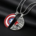 thumbnail image 4 of Lovers Necklace Brother Friendship Superhero Captain Americ Winter Soldie Necklace Gifts For Men Woman Girl, 4 of 5
