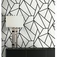thumbnail image 5 of NextWall Ebony & Morning Fog Vector Geo Peel and Stick Wallpaper - 20.9 in. W. x 18 ft. L. Roll, 5 of 7