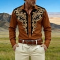 thumbnail image 2 of Camisetas de Navidad de Manga Larga de los Hombres de Moda Casual de Manga Larga Turndown Collar Blusa para Primavera Invierno Al Aire Libre Diario, 2 of 4