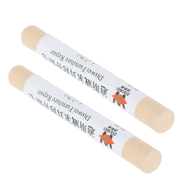 2 Piezas Kit De Reparación De Cera Para Muebles Crayón Para Reparar Arañazos En Muebles Y Gabinetes De Fácil De Usar 11x1.3 Cm