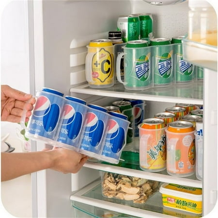 Server Storage Racks (Plastic Beer Soda Can Storage Holder for Refrigerator Fridge Organizer Rack Kitchen Space Saver Holders Size:29.5 * 7 *)