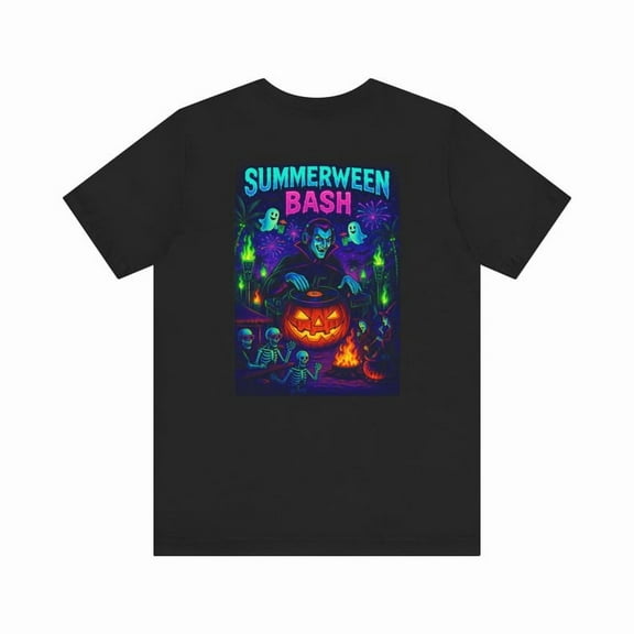 Unisex T-Shirt summerween party spooky vampire T-Shirt summer neon horror