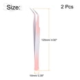 thumbnail image 2 of Precisión Curva Punta Pinza Inoxidable Acero Multifuncional Rosa Blanco 2uds, 2 of 5