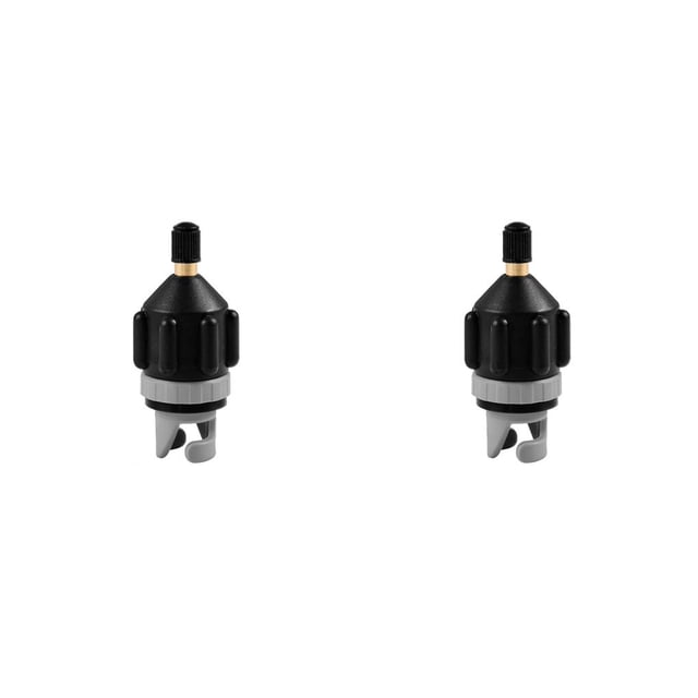 Sonducket Adaptador de válvula de aire Accesorio de bote inflable profesional Repuestos Convertidor de bomba resistente al desgaste Componente de negro 2piezas Sonducket CBP029524