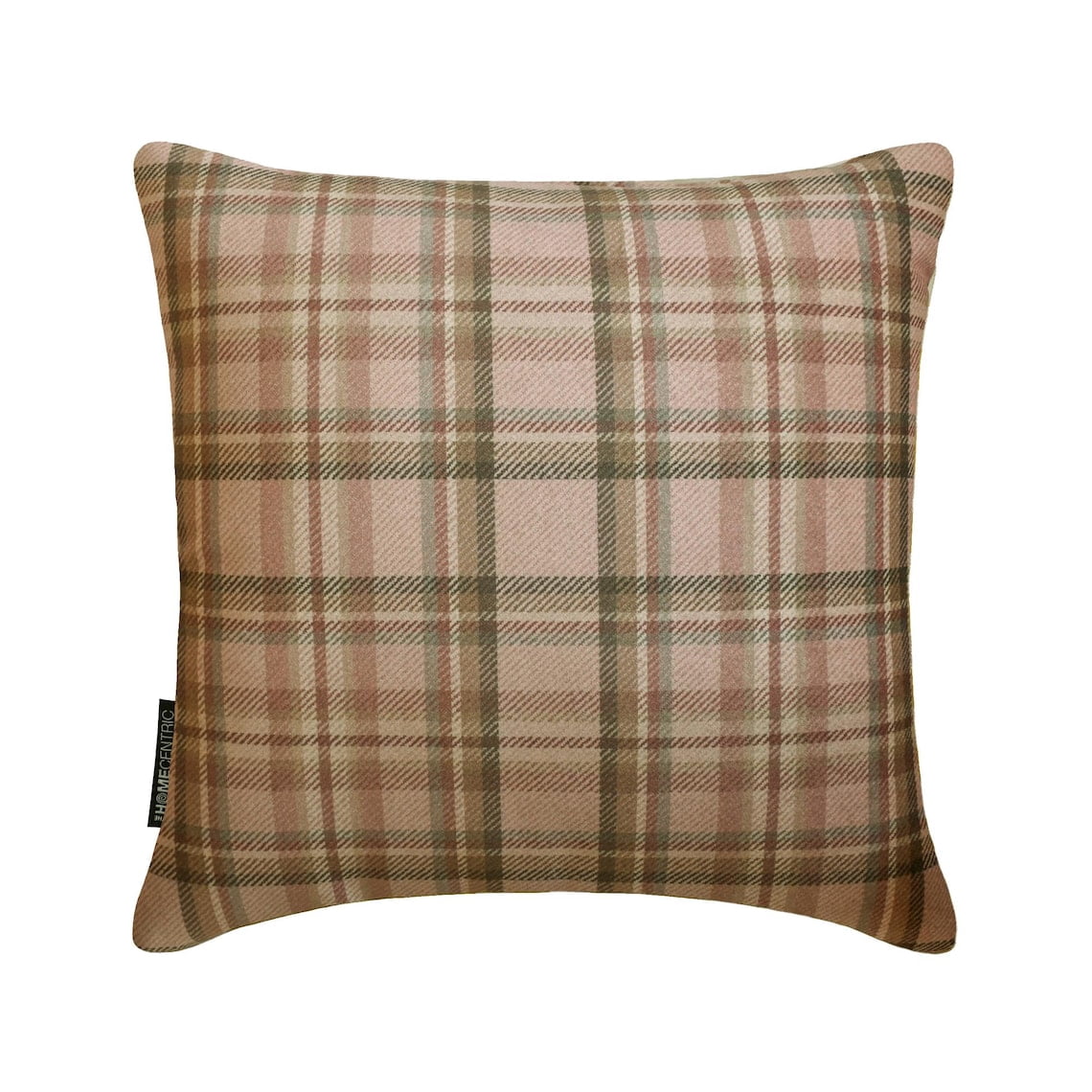 Winter Plaid Throw Pillow cover, 22"x22" Pink Velvet Cushion Cover, Modern Plaid Farmhouse Buffalo Check Pillow Cover For Sofa Couch, Hotels, living Room, Bed Room - Plaidscape Pink