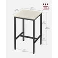 thumbnail image 7 of VASAGLE Bar Table, Small Kitchen Dining Table, High Top Pub Table, Height Cocktail Table for Living Room Party, 23.6 x 23.6 x 36.2 Inches for Narrow Spaces, Vintage White and Black, 7 of 7