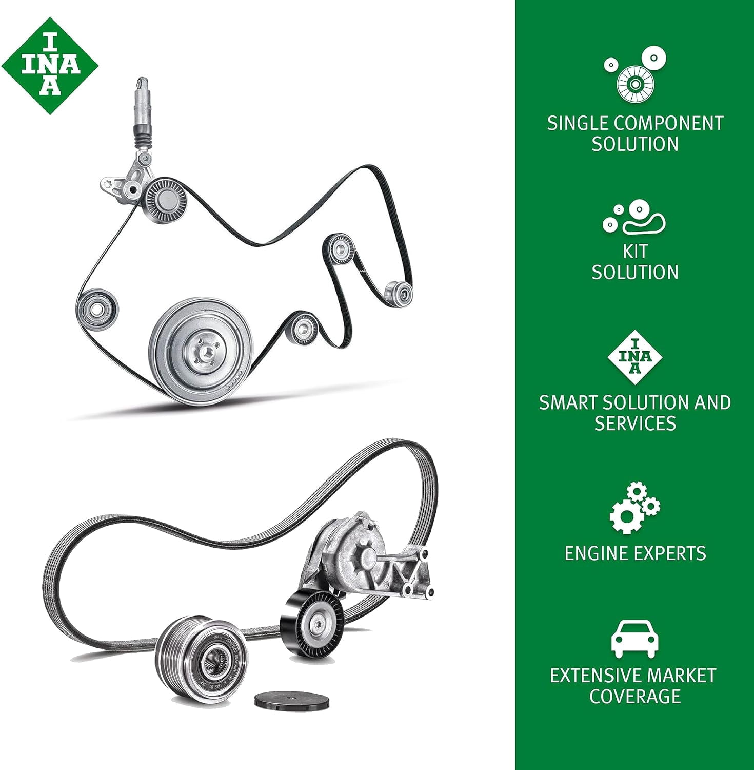 Schaeffler INA EA0005, BDC FEAD overruning alternator pulley, Compatible with Volkswagen Passat 96-97/04-05