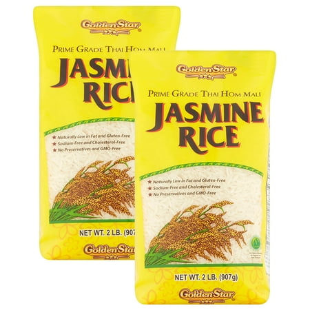(2 Pack) Golden Star Prime Grade Thai Hom Mali Jasmine Rice, 2