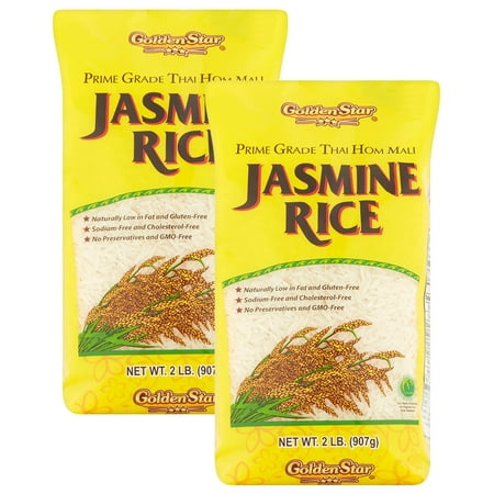 (2 Pack) Golden Star Prime Grade Thai Hom Mali Jasmine Rice, 2 (Best Thai Food Minneapolis)