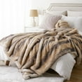 thumbnail image 5 of Battilo Yellow Faux Fur Blanket,Cozy Mink Faux Fur Throws for Couch,Plush Fur Throw Blanket,50"x60", 5 of 9