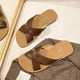 thumbnail image 5 of Zapatos de verano con correa cruzada cómodas sandalias de vestir con punta abierta ancho ancho para mujer, 5 of 6