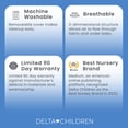 thumbnail image 5 of Delta Children Breathable Crib Mattress Pad Cover - 100% Breathable Mattress Pad Cover for Cribs - Elastic Edges for Secure, Universal Fit - Machine Washable - 1 Pack, Blue, 5 of 9