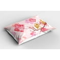 thumbnail image 2 of Ambesonne Floral Pillow Sham 2 Pack, Minimalist Tree Braches, 26"x20", Pink Red Pale Coffee, 2 of 3