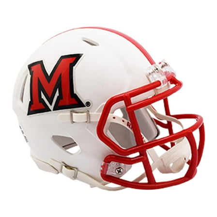Miami of Ohio Redhawks 2022 White Riddell NCAA Speed Mini Helmet