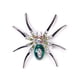thumbnail image 1 of Broche de araña Hugo Punk Dazzling Crystal Rhinestone Viuda Animal Verde, 1 of 9