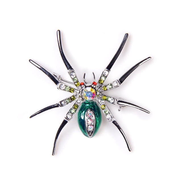 Broche de cristal Rhinestone Zulema Animal sombrero Clip joyería Verde