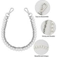 thumbnail image 2 of 2Colors 16Inch Plastic Imitation Pearl Beaded Double Strand Bag Handles with Iron Cable Chain Swivel Clasp for DIY Accessory Handbag Purse Chain Replacement Platinum and Golden, 2 of 5