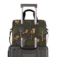 thumbnail image 2 of FORMRS 16" Laptop Bag Carrying Sleeve Case with Handle Travel Shoulder Briefcase, Green Forest Fox Pattern, 2 of 8
