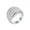Silver, variant on HIJONES Women's Stainless Steel Trendy Hemispherical Dome Longitudinal Groove Texture Chunky Wedding Band Rings Silver Size 6