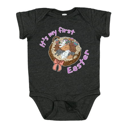 

Inktastic It s My 1st Easter Cute Bunnies in Basket Gift Baby Boy or Baby Girl Bodysuit