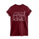 thumbnail image 4 of Camiseta de cuello redondo de moda para mujer, camiseta de manga corta, camiseta con estampado de letras, blusa Pompotops  hkajfhjk459442, 4 of 4