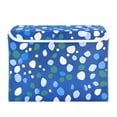 thumbnail image 7 of Yayeee Collapsible Cube Storage Bin with Lid Fabric Closet Decorative Basket with Handles, Green Dots, 7 of 7