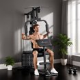 thumbnail image 2 of Soozier Home Gym Machine with 99lbs Weight Stack, Multifunction Power Tower, 2 of 10