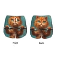 thumbnail image 3 of Balery Strong Kitten Lifting Weights Pantalones cortos deportivos para mujer con forro y dos bolsillos, elásticos, para entrenamiento, gimnasio, yoga-Small, 3 of 7