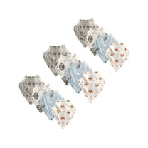 Luvable Friends Basics Baby Unisex Bandana Bibs, 12 Pack, Wild & Free