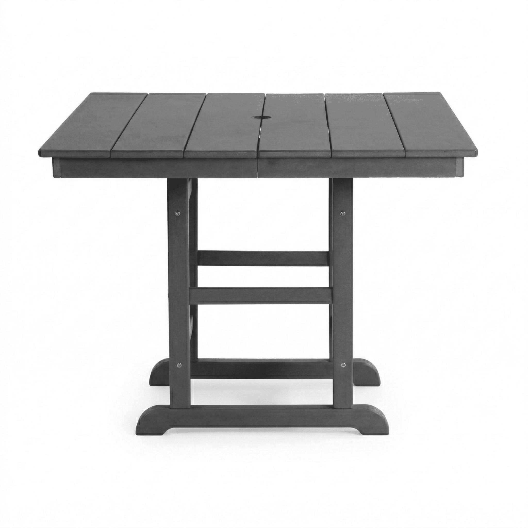 Outdoor Folding Dining Table, 37.8 Inch Square Table for Garden Backyard Patio, Gray